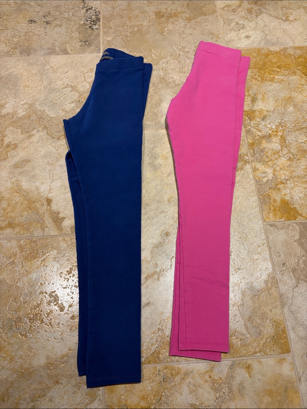 Boden Girls' Navy and Hot Pink Stretch Leggings Duo